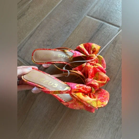 Circus by Sam Edelman Natalina Kitten Heels In Orange size 6 - Picture 2 of 4